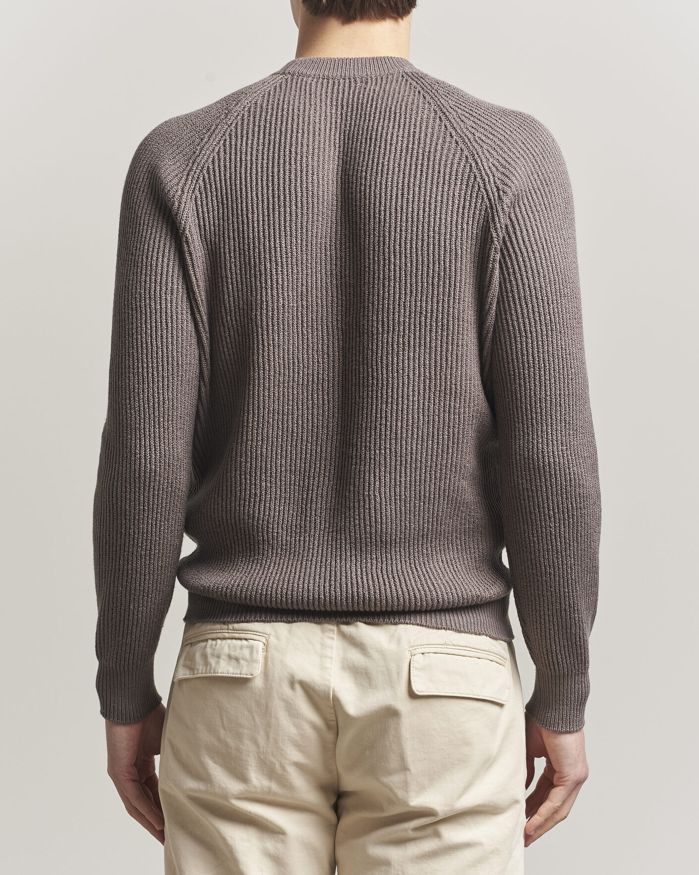Heren | Truien | Brunello Cucinelli | Heavy Cotton Rib Sweater Light Brown