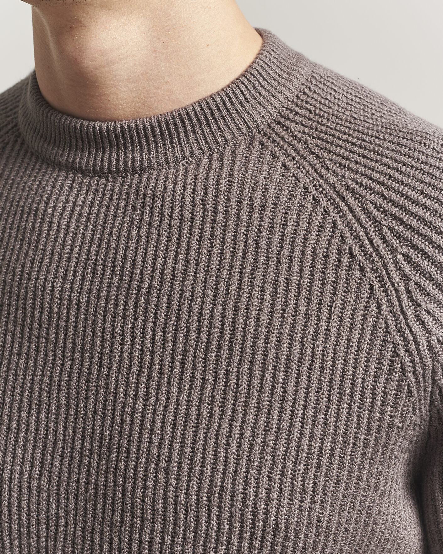 Heren | Truien | Brunello Cucinelli | Heavy Cotton Rib Sweater Light Brown