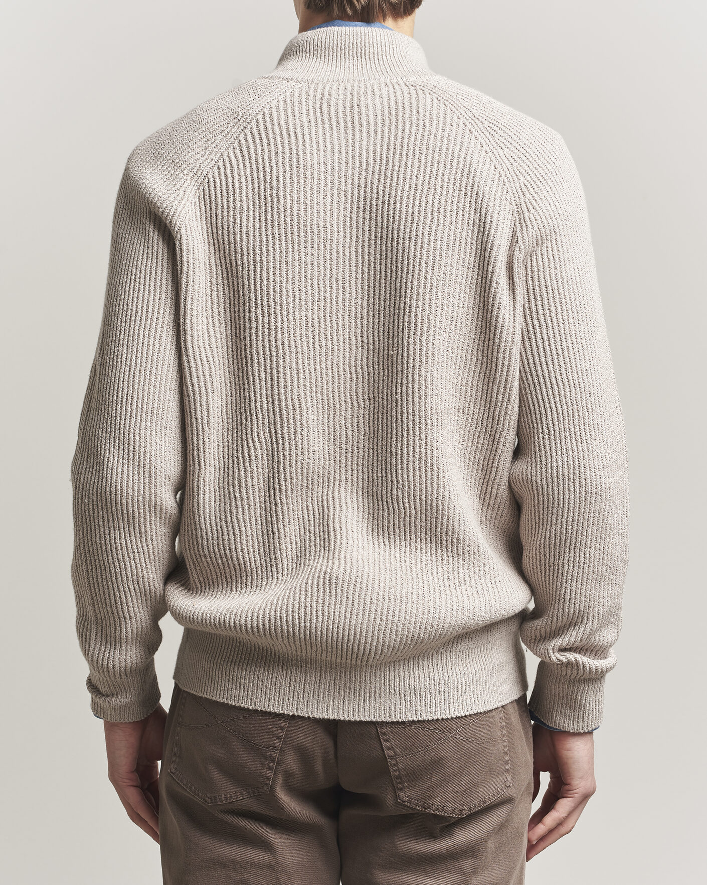 Heren | Truien | Brunello Cucinelli | Heavy Cotton Rib Zip Cardigan Beige