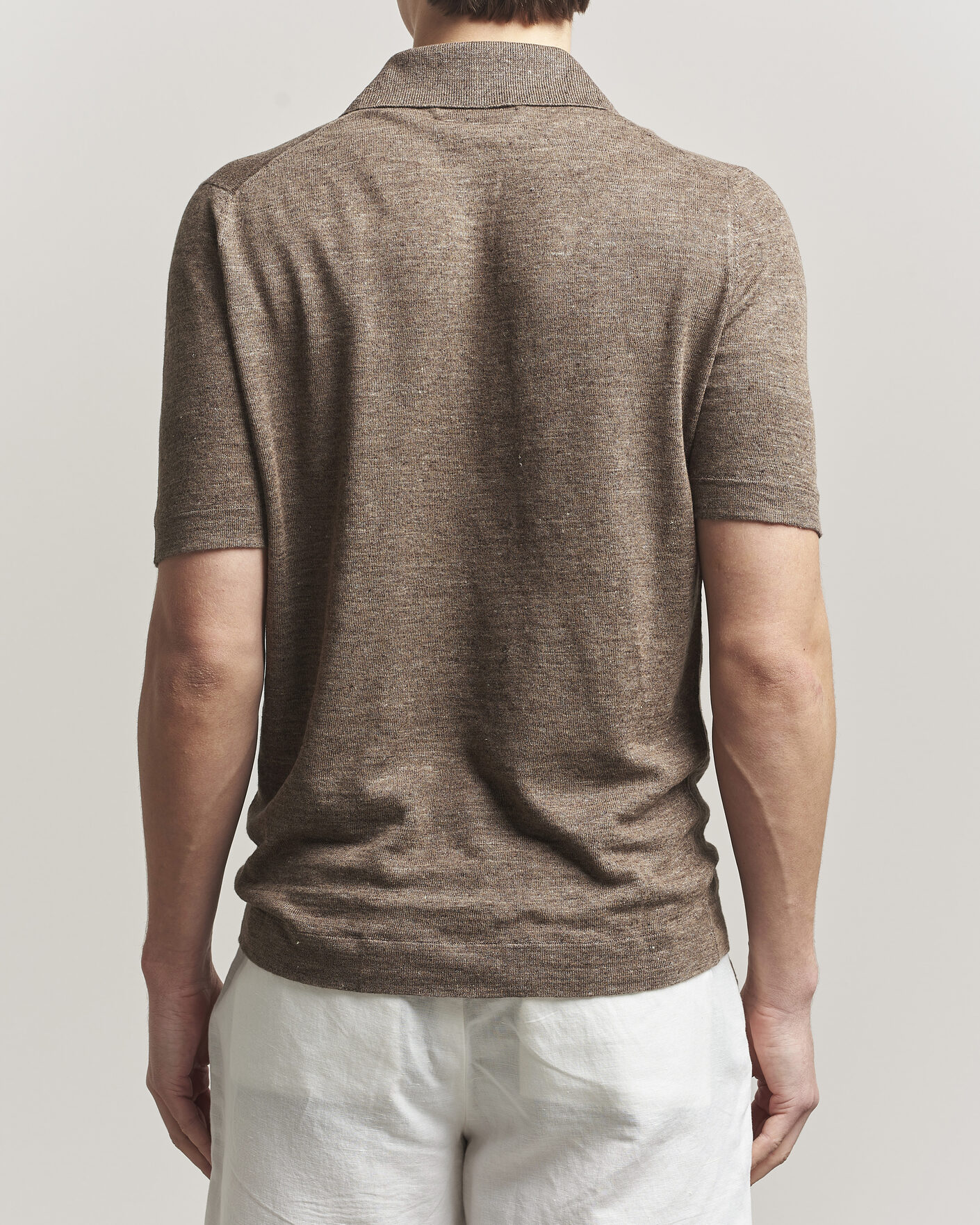 Heren | Polo's | Brunello Cucinelli | Linen Knitted Polo Brown