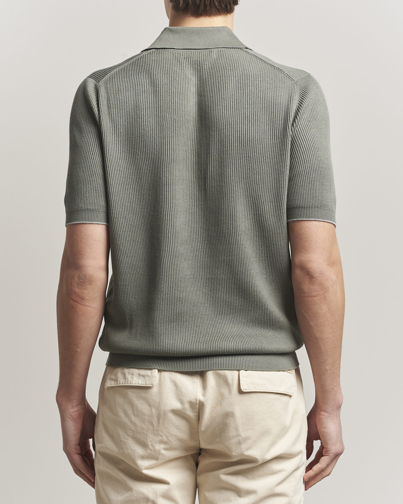Heren | Polo's | Brunello Cucinelli | Cotton Rib Knitted Polo Olive