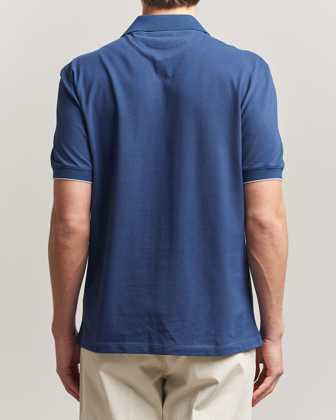 Heren | Polo's | Brunello Cucinelli | Short Sleeve Logo Polo Blue