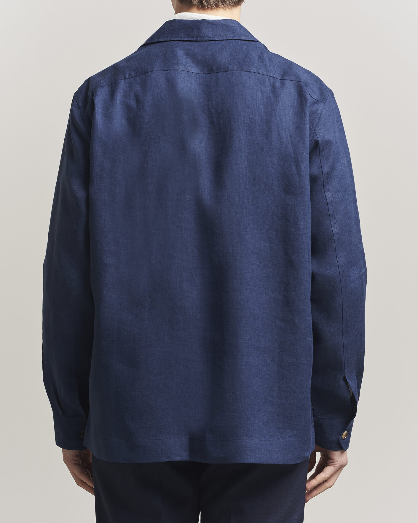 Heren | Overhemden | Brunello Cucinelli | Linen Shirt Jacket Navy