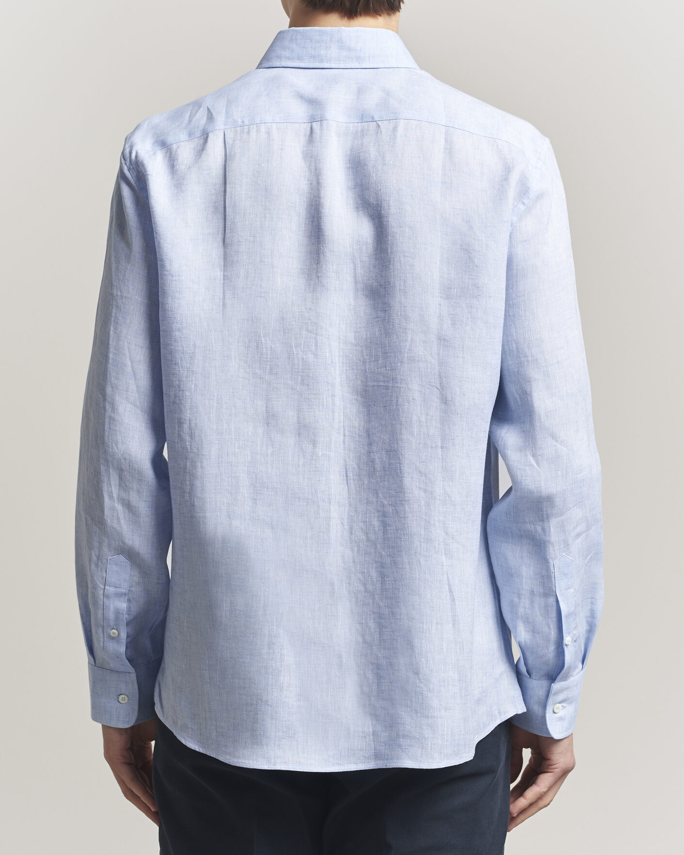 Heren | Overhemden | Brunello Cucinelli | Easy Fit Linen Shirt Light Blue