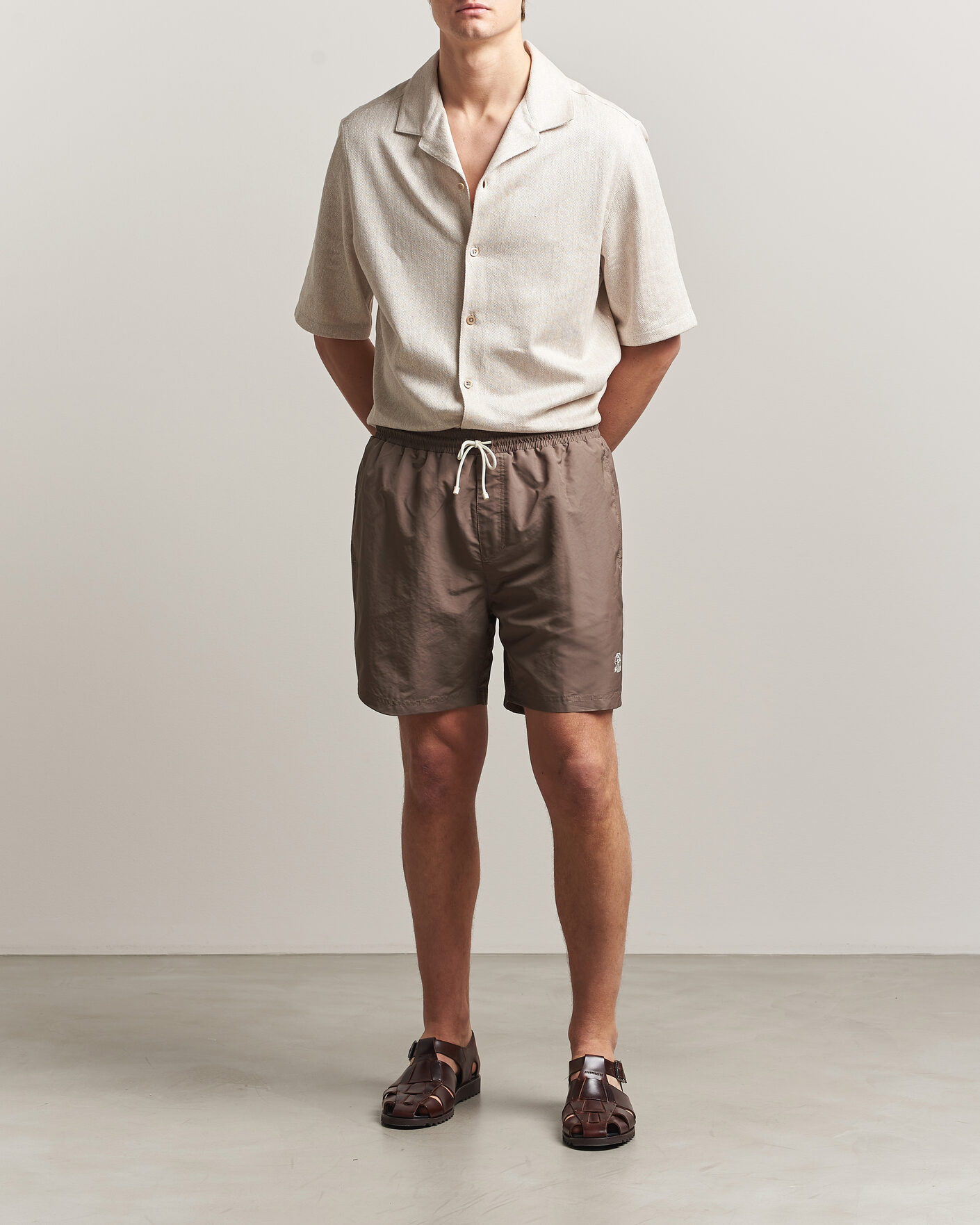 Heren | Zwembroek | Brunello Cucinelli | Nylon Swim Trunks Brown
