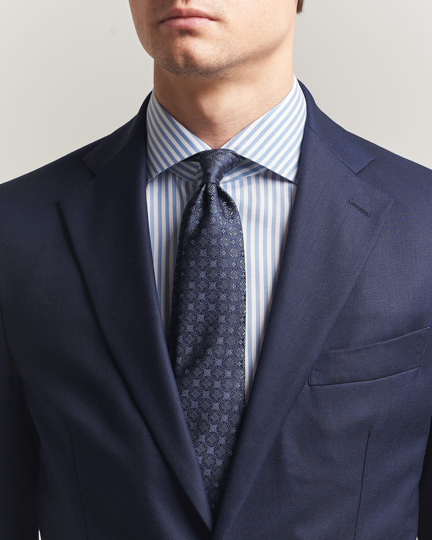 Heren | Stropdassen | Brunello Cucinelli | Jacquard Silk Tie Navy