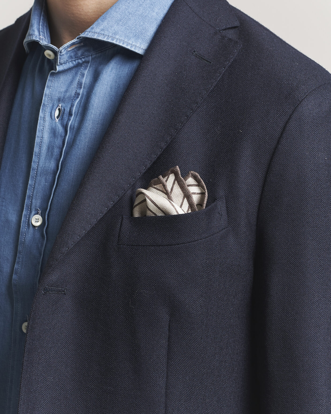 Heren | Pochets | Brunello Cucinelli | Striped Pocket Square Brown