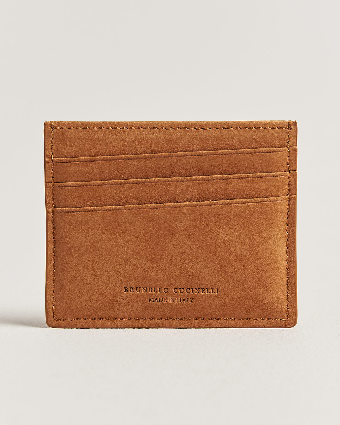 Heren | Portemonnees | Brunello Cucinelli | Nubuck Wallet Card Holder Cognac
