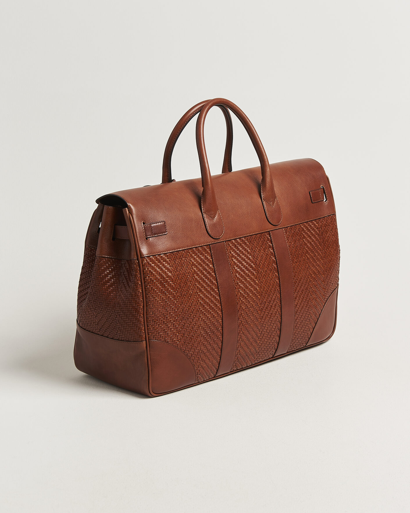 Heren | Tassen | Brunello Cucinelli | Woven Leather Duffle Bag Burnished Calf