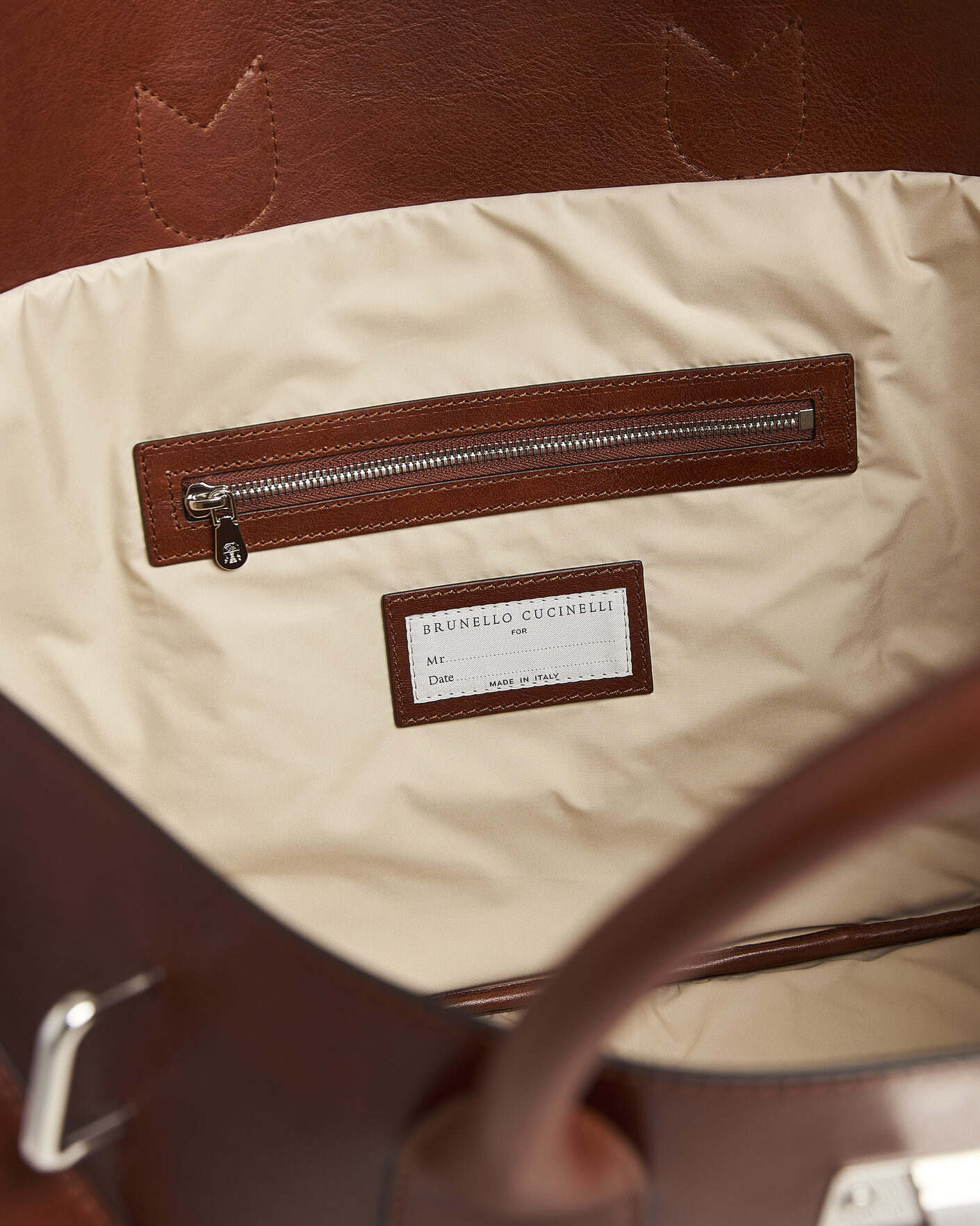 Heren | Tassen | Brunello Cucinelli | Woven Leather Duffle Bag Burnished Calf
