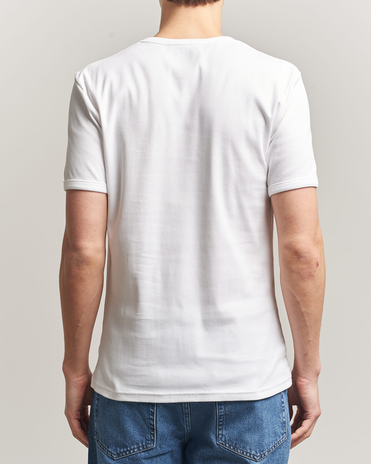 Heren | T-shirts | Bread & Boxers | Ribbed Crew Neck T-Shirt White