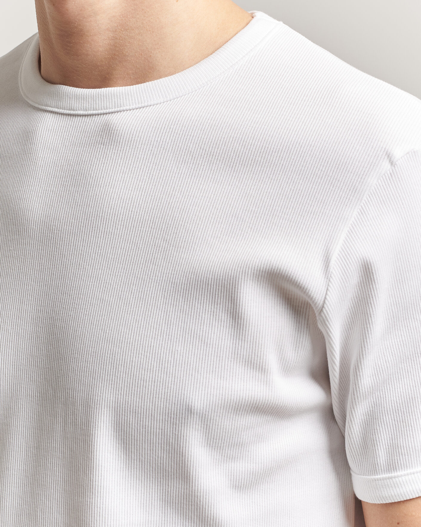 Heren | T-shirts | Bread & Boxers | Ribbed Crew Neck T-Shirt White