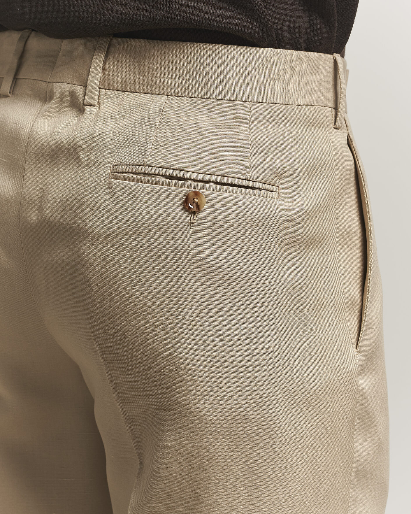 Heren | Broeken | Lardini | Palu Straight Fit Viscose/Silk Trousers Beige