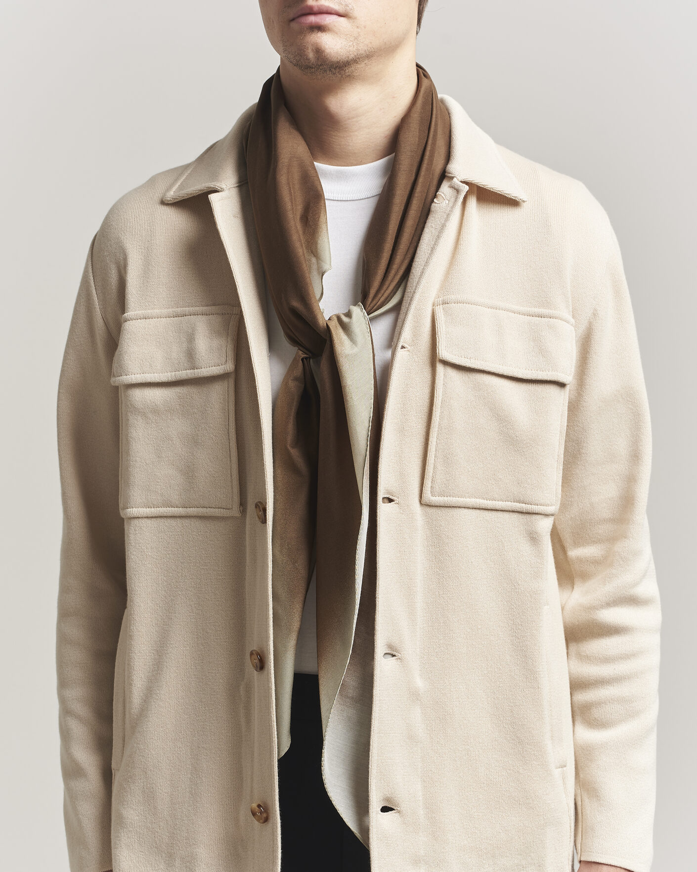 Heren | Sjaals | Lardini | Cotton/Silk Scarf Brown