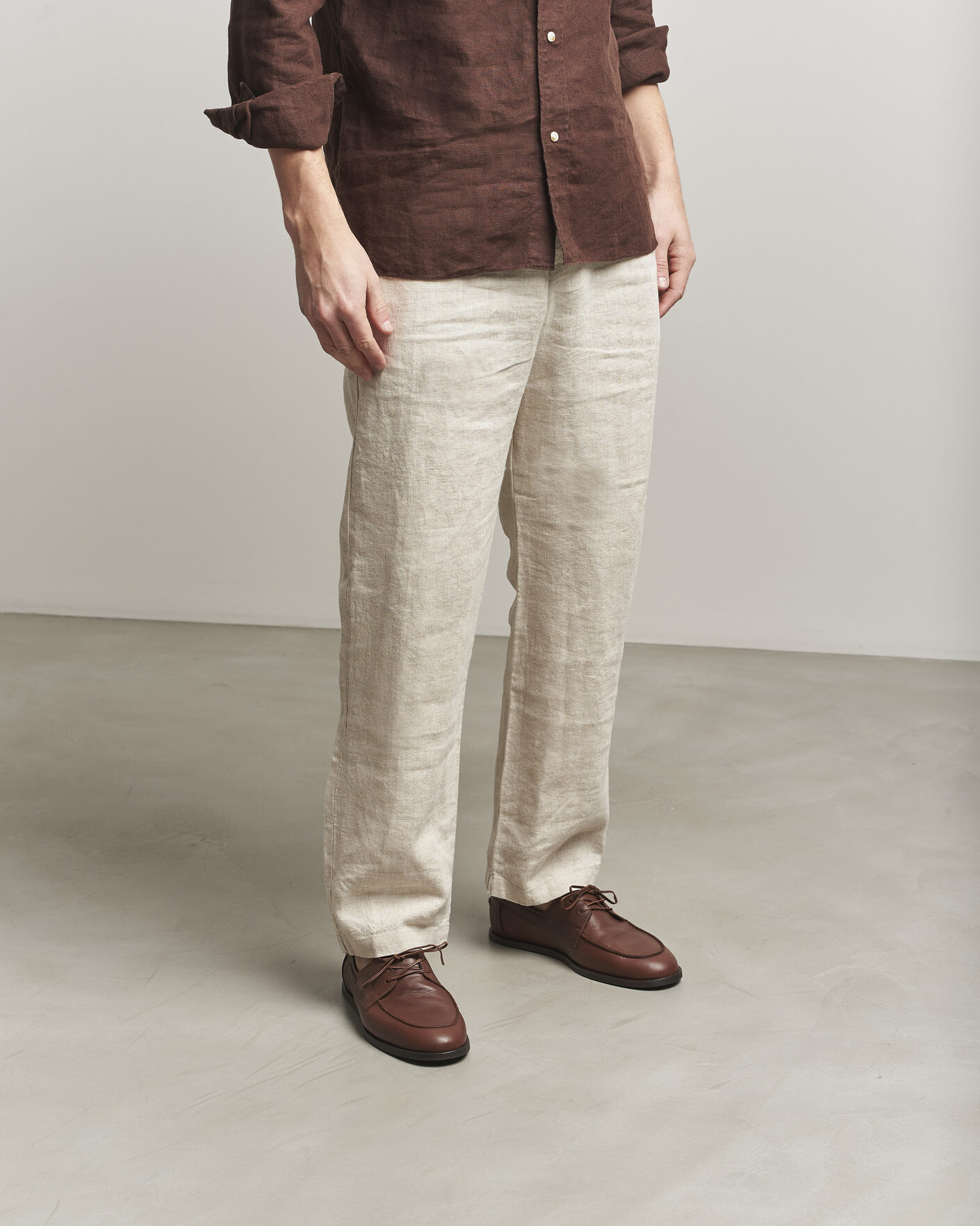 Heren | Bootschoenen | Lardini | Orfeo Leather Boat Shoe Brown