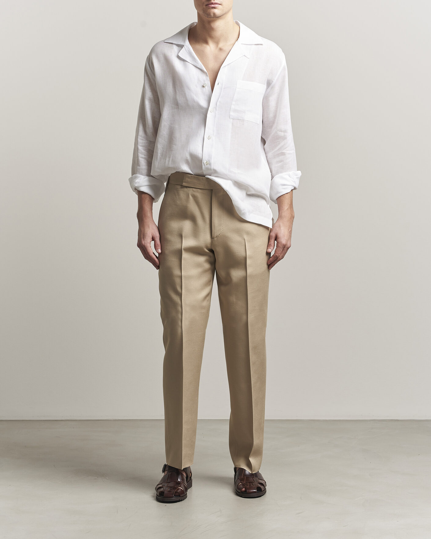 Heren | Overhemden | Lardini | Paul Linen Resort Shirt White