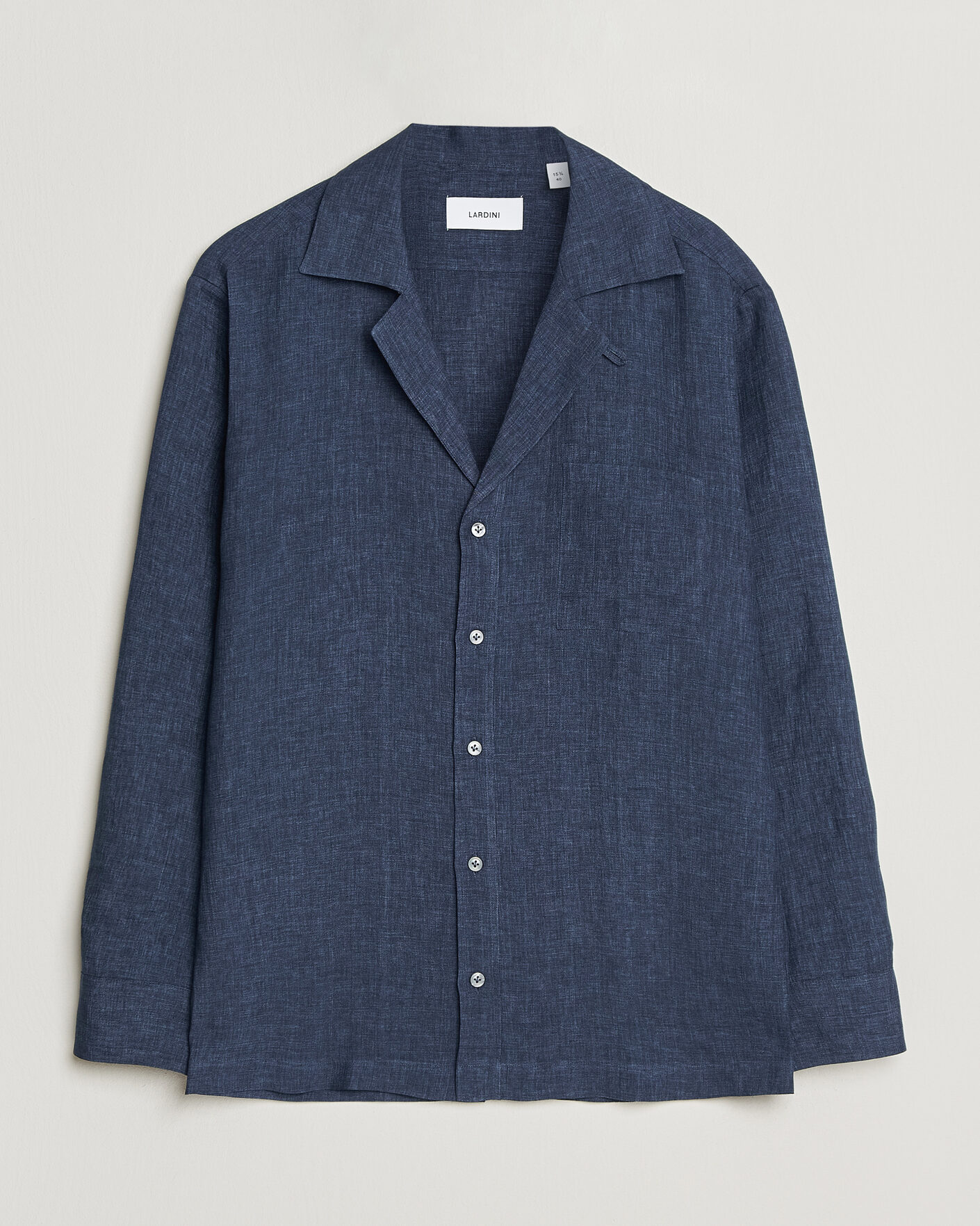 Heren | Overhemden | Lardini | Paul Linen Resort Shirt Dark Blue