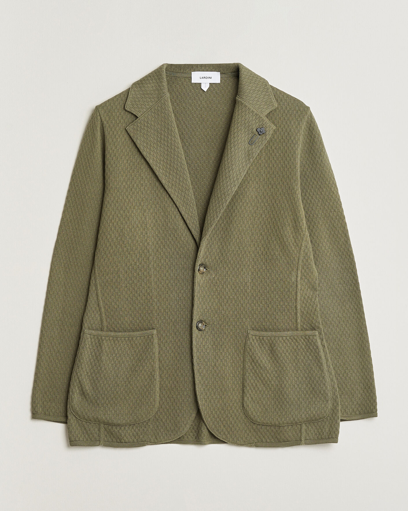 Heren | Blazers | Lardini | Knitted Structure Cotton Blazer Green