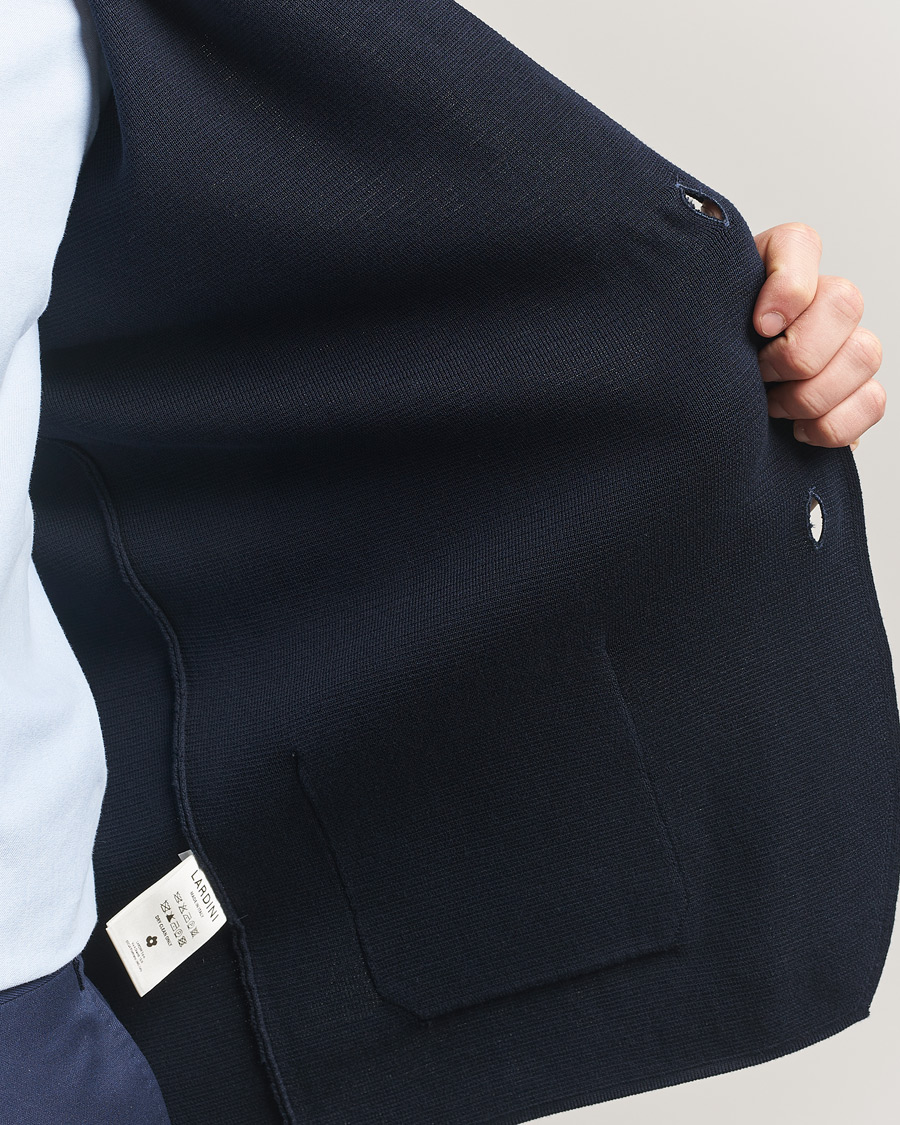 Heren | Blazers | Lardini | Knitted Cotton Blazer Navy