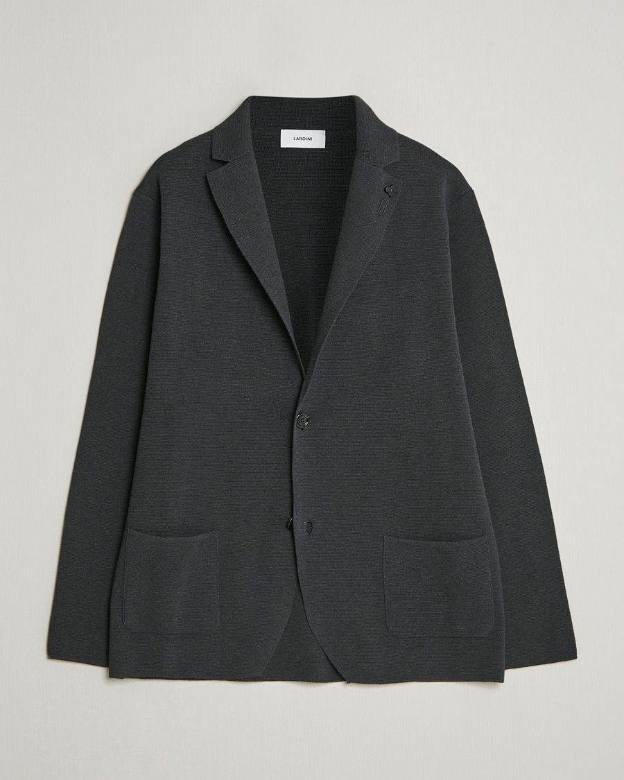 Heren | Blazers | Lardini | Knitted Cotton Blazer Grey