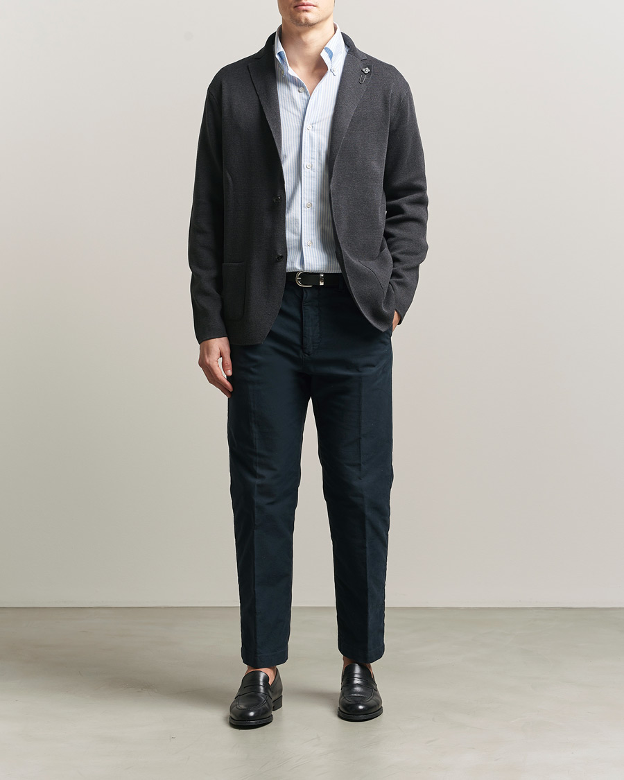 Heren | Blazers | Lardini | Knitted Cotton Blazer Grey