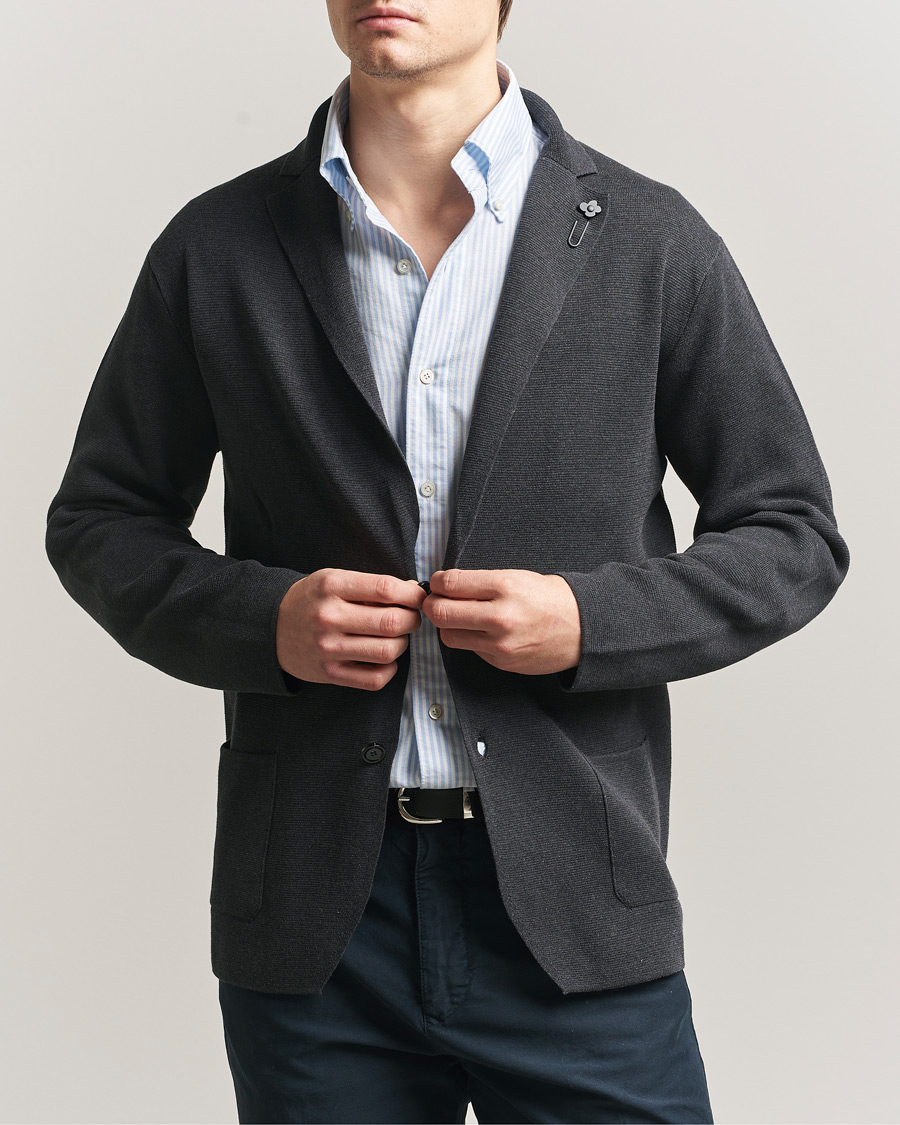 Heren | Blazers | Lardini | Knitted Cotton Blazer Grey