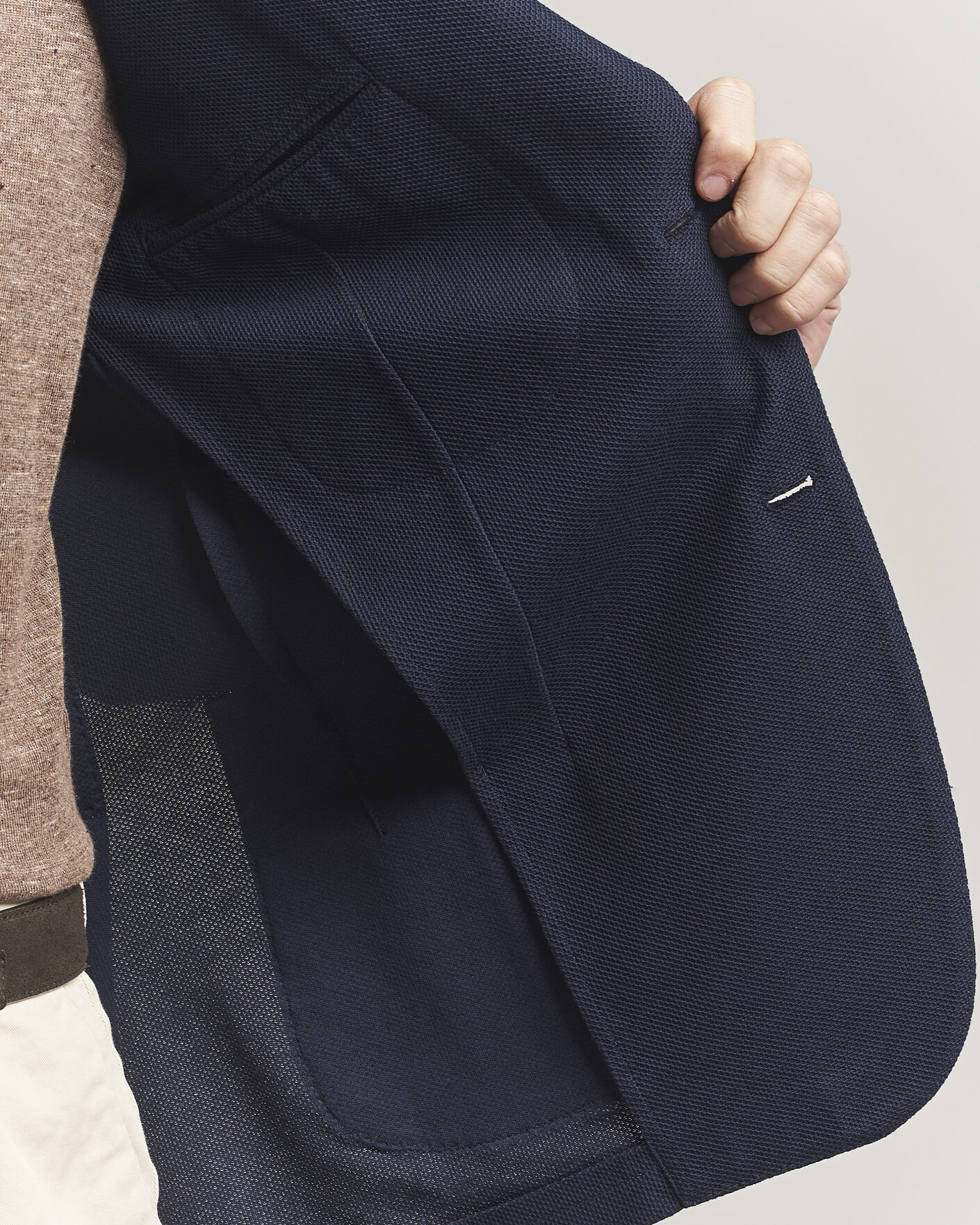 Heren | Blazers | Lardini | Loro Piana Jersey Piquet Cotton Blazer Navy