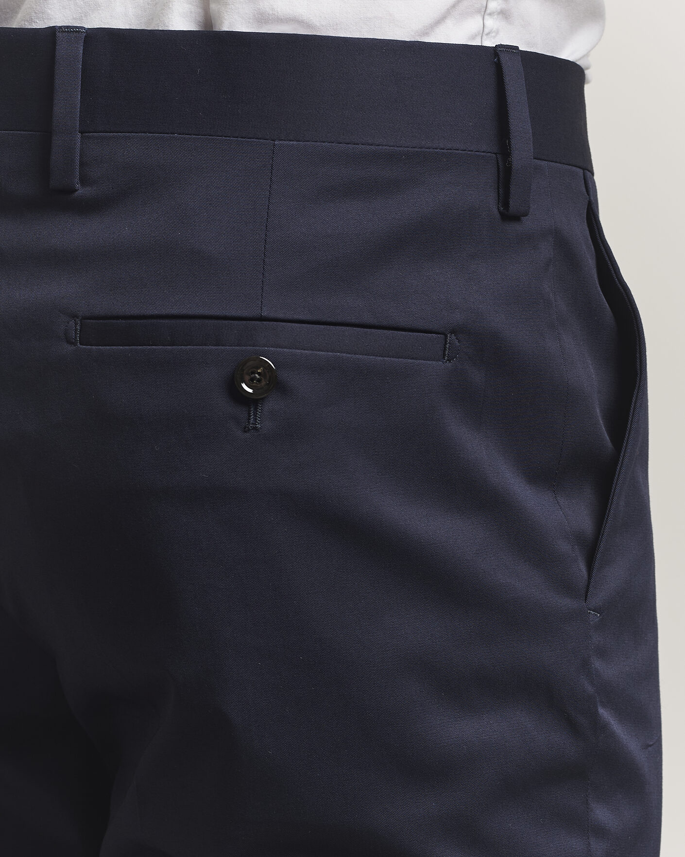 Heren | Broeken | Lardini | Lyon Cotton Twill Stretch Trousers Navy