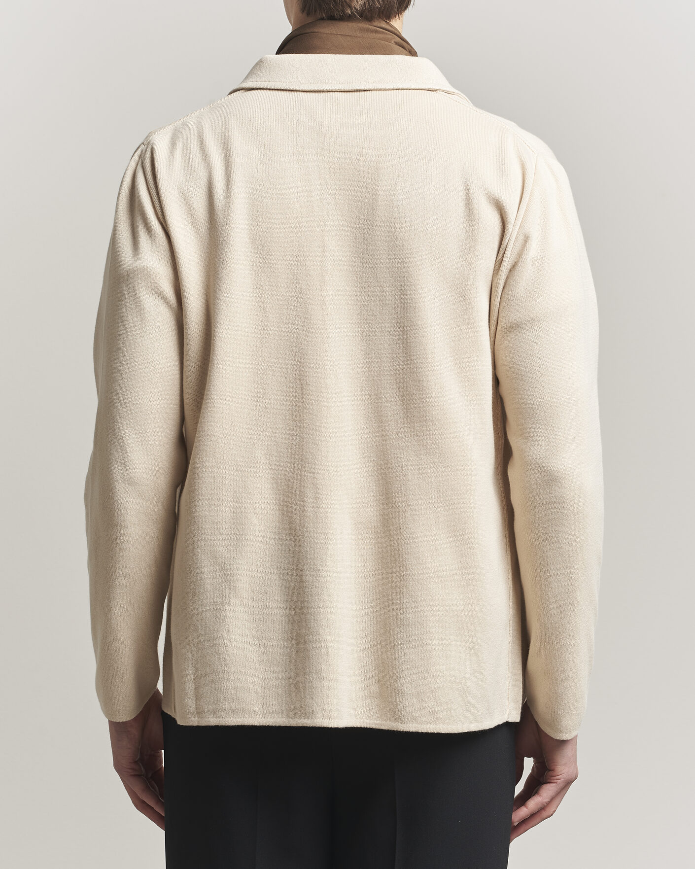 Heren | Jassen | Lardini | Knitted Cotton Pocket Shirt Jacket Beige