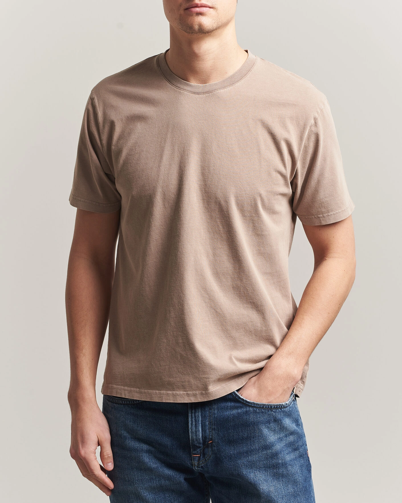 Heren | T-shirts | Colorful Standard | Classic Organic T-Shirt Faded Khaki