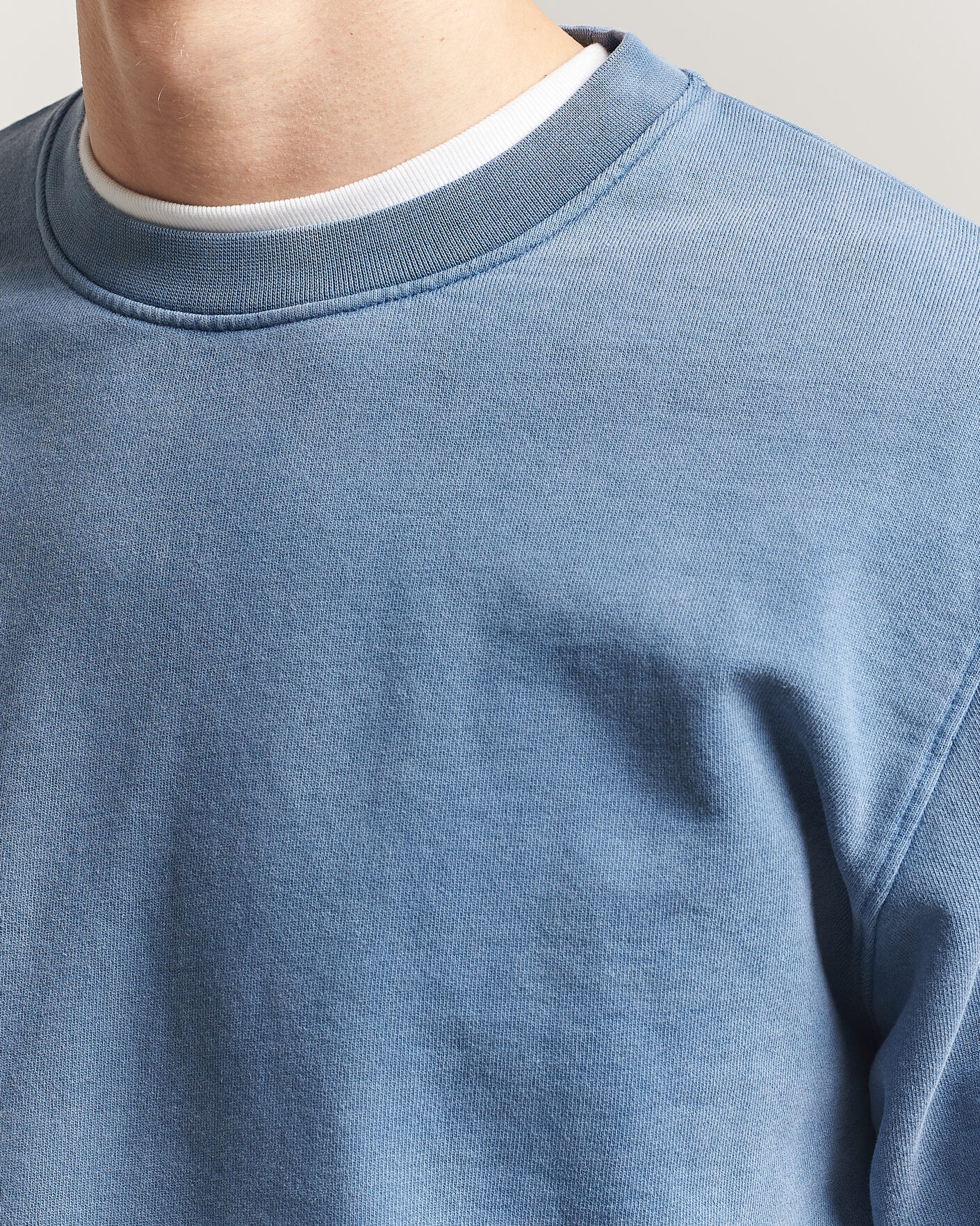 Heren | Truien | Colorful Standard | Classic Organic Crew Neck Sweat Faded Indigo