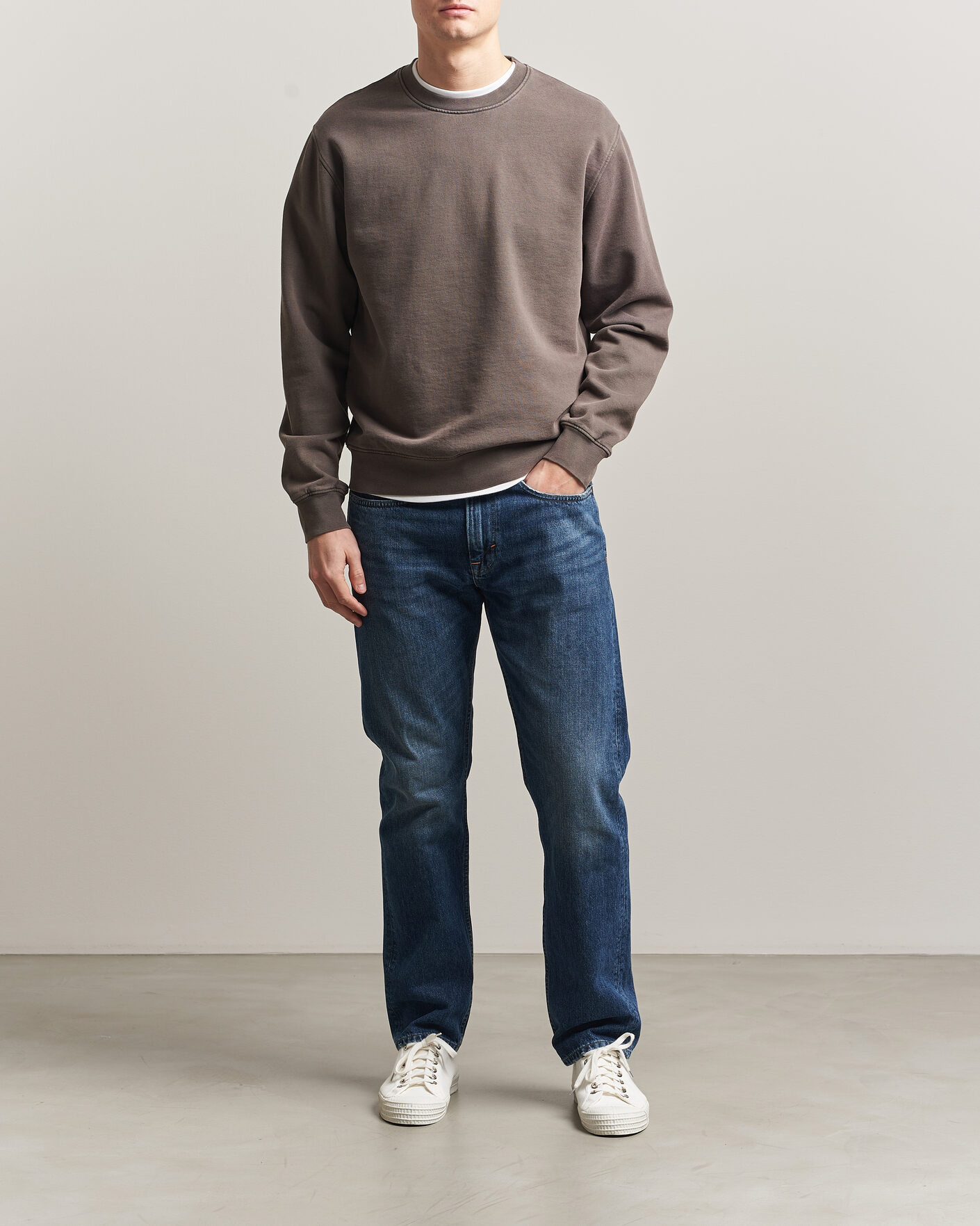 Heren | Truien | Colorful Standard | Classic Organic Crew Neck Sweat Fade Mud