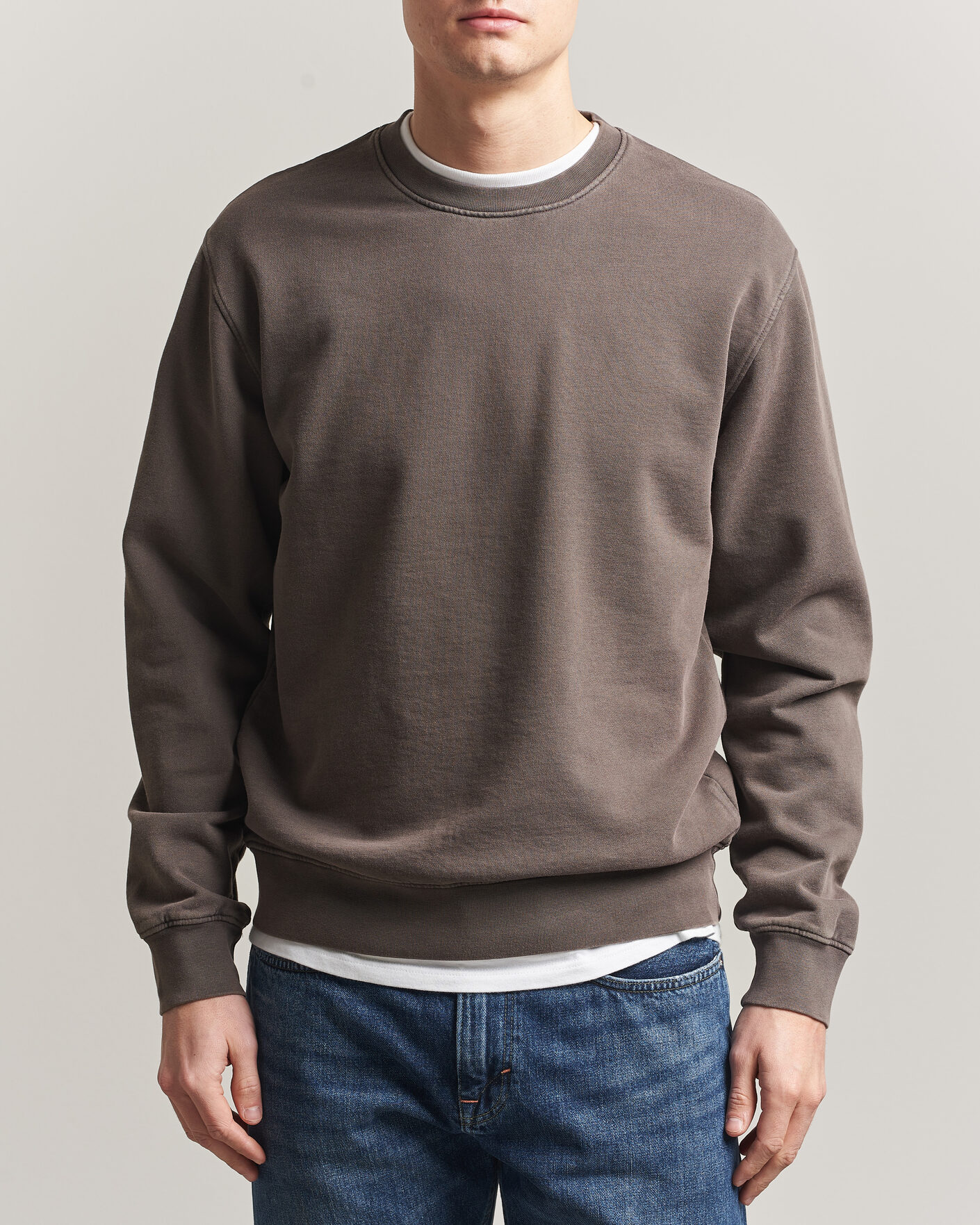 Heren | Truien | Colorful Standard | Classic Organic Crew Neck Sweat Fade Mud