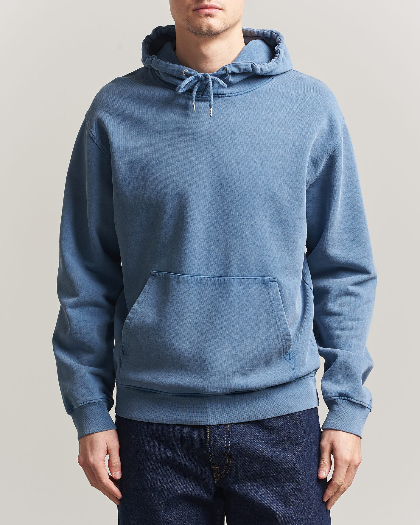 Heren | Truien | Colorful Standard | Classic Organic Hood Faded Indigo
