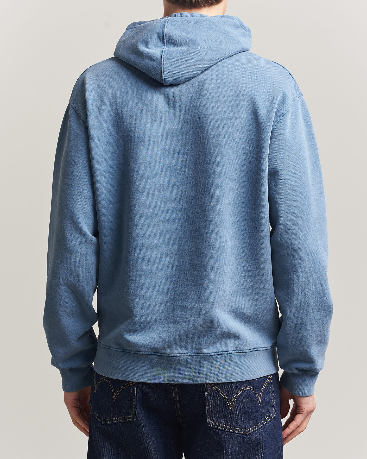 Heren | Truien | Colorful Standard | Classic Organic Hood Faded Indigo