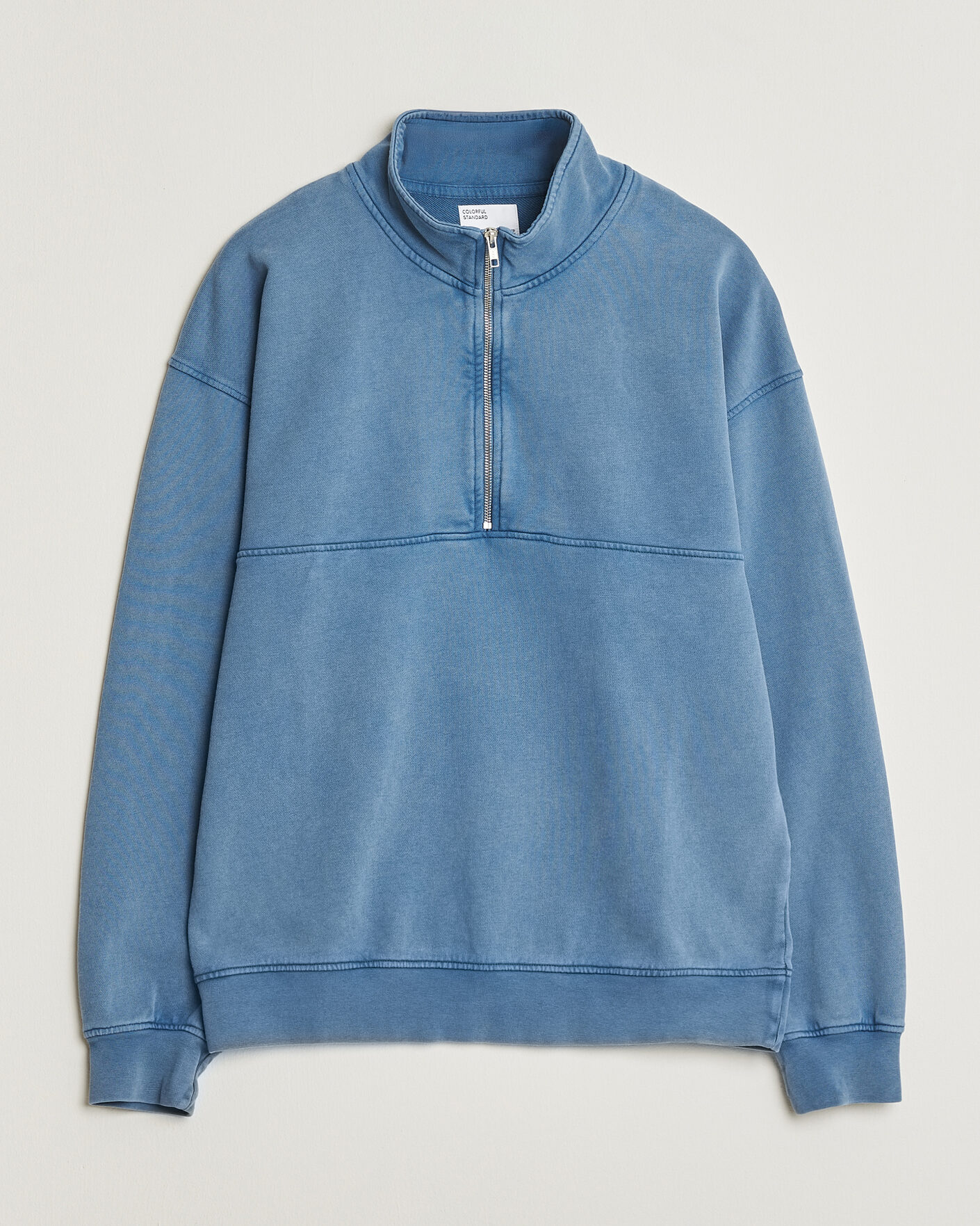 Heren | Truien | Colorful Standard | Classic Organic Half-Zip Faded Indigo