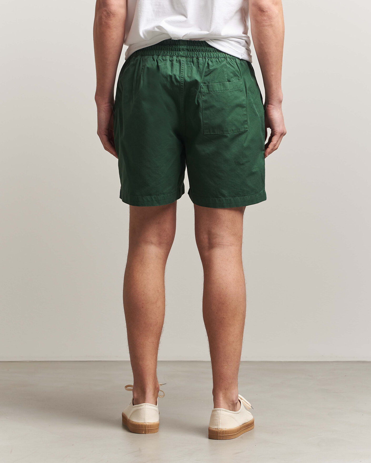 Heren | Korte broek | Colorful Standard | Classic Organic Twill Drawstring Shorts Emerald Green