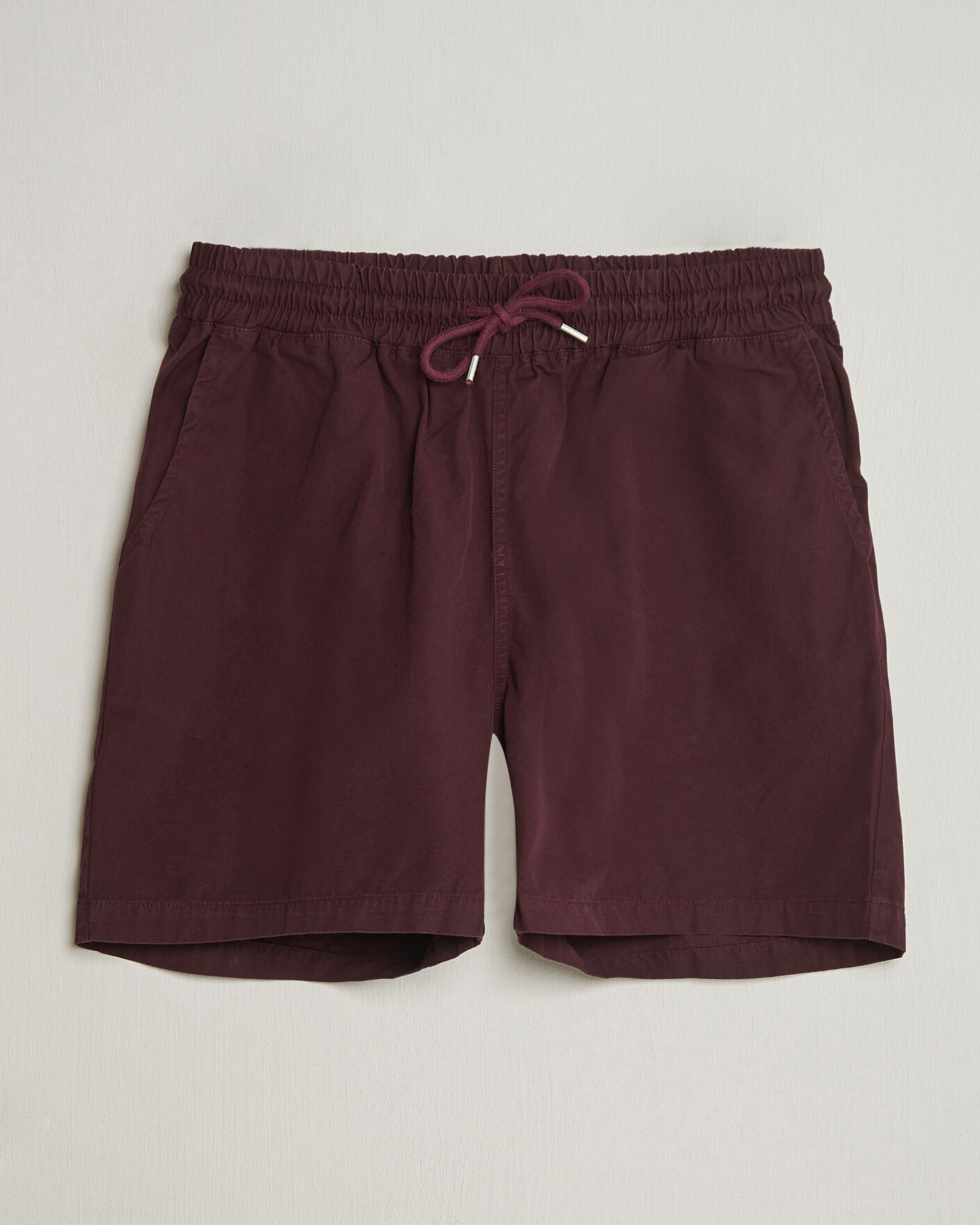 Heren | Korte broek | Colorful Standard | Classic Organic Twill Drawstring Shorts Oxblood Red