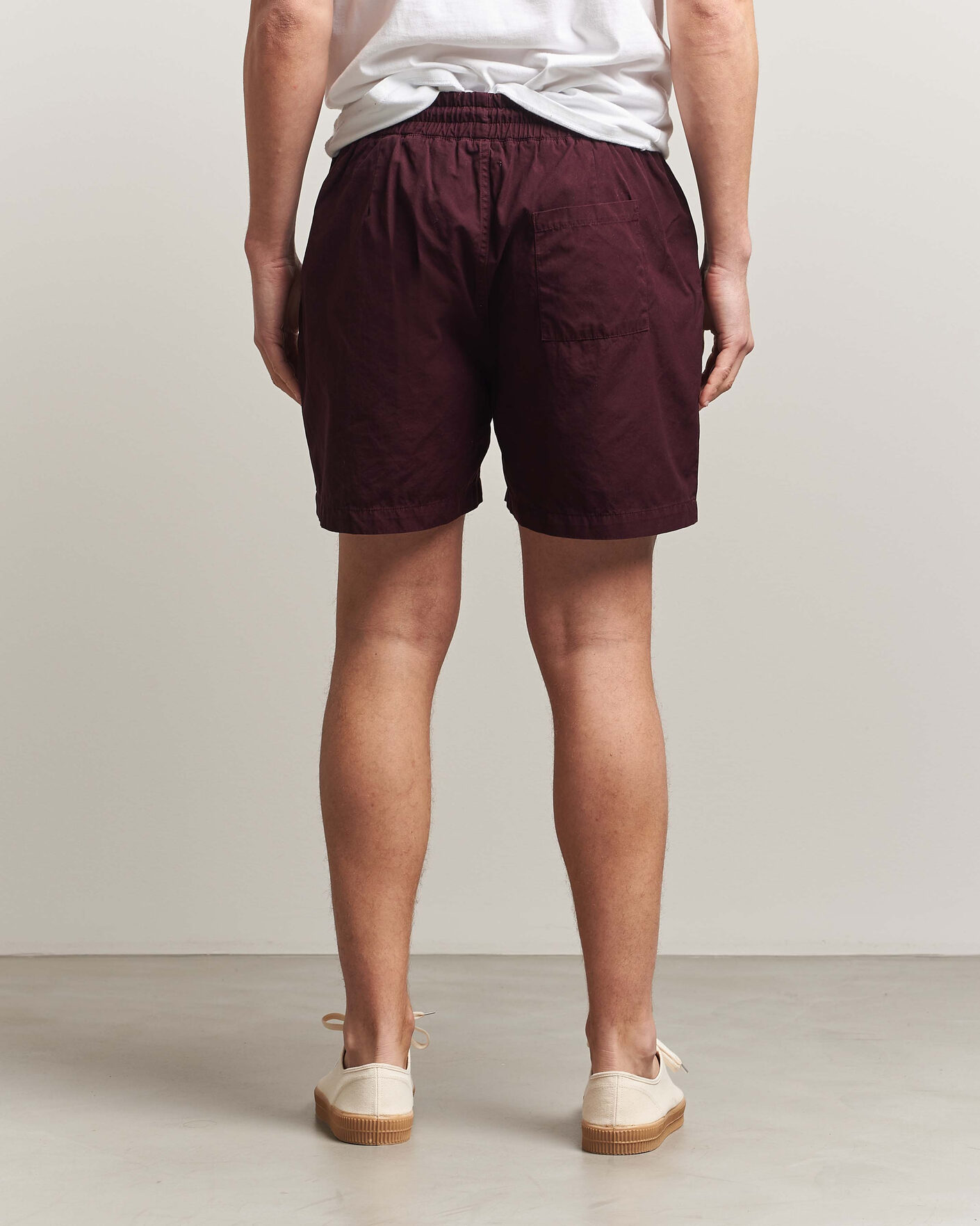 Heren | Korte broek | Colorful Standard | Classic Organic Twill Drawstring Shorts Oxblood Red