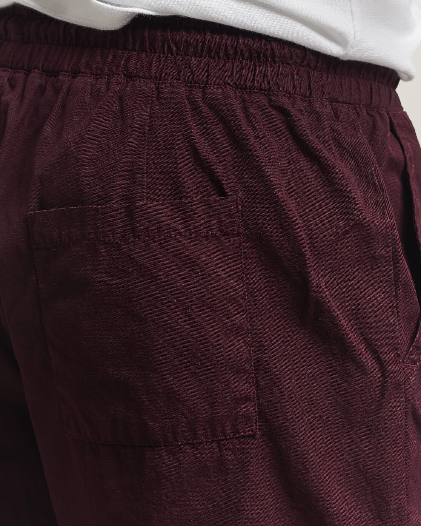 Heren | Korte broek | Colorful Standard | Classic Organic Twill Drawstring Shorts Oxblood Red