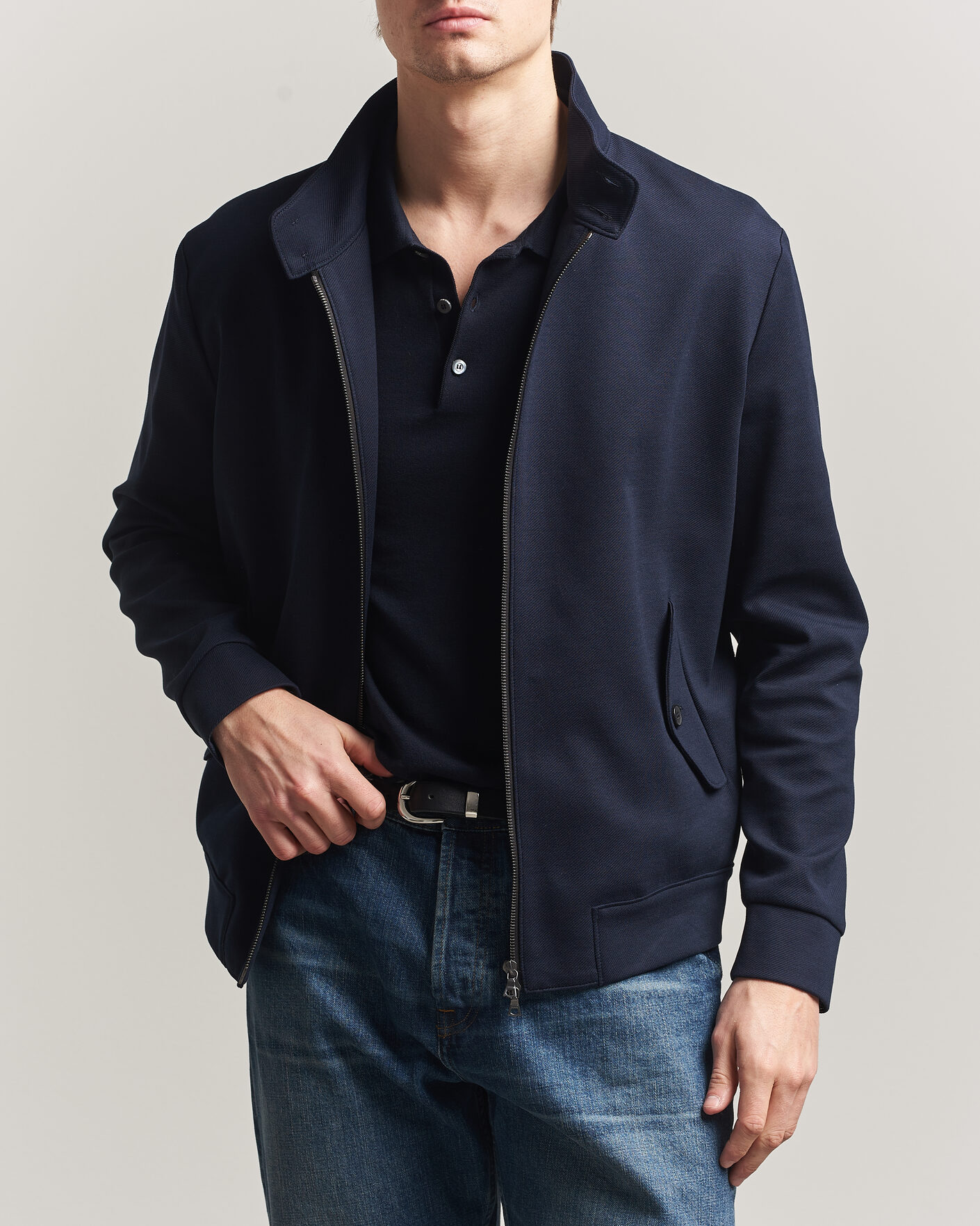 Heren | Jassen | Harris Wharf London | Loro Piana Cavalry Twill Harrington Jacket Navy Blue