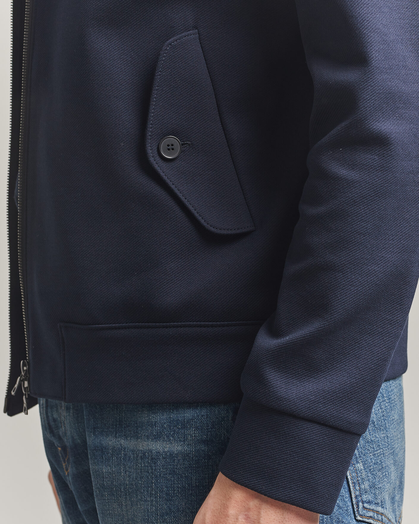 Heren | Jassen | Harris Wharf London | Loro Piana Cavalry Twill Harrington Jacket Navy Blue