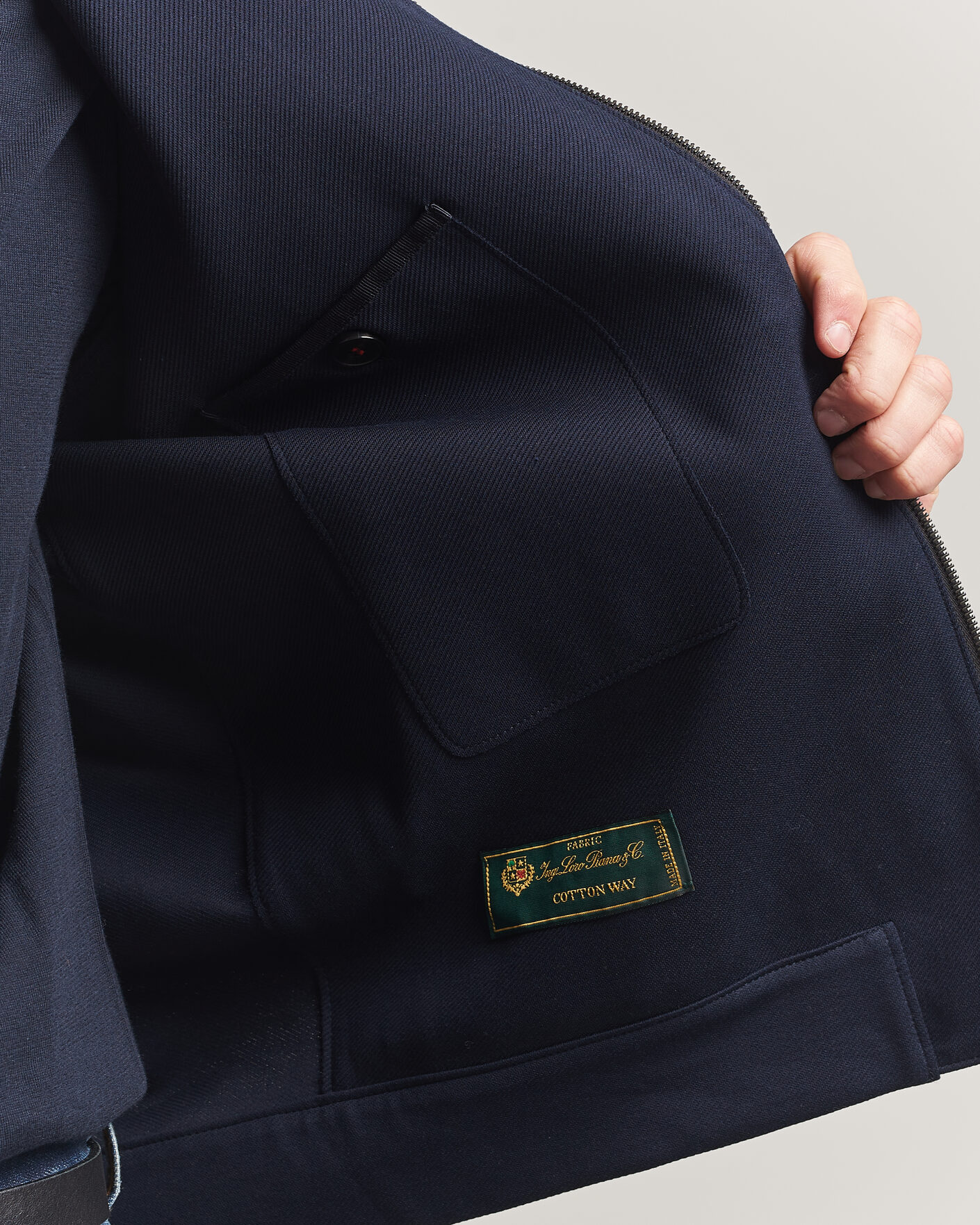Heren | Jassen | Harris Wharf London | Loro Piana Cavalry Twill Harrington Jacket Navy Blue