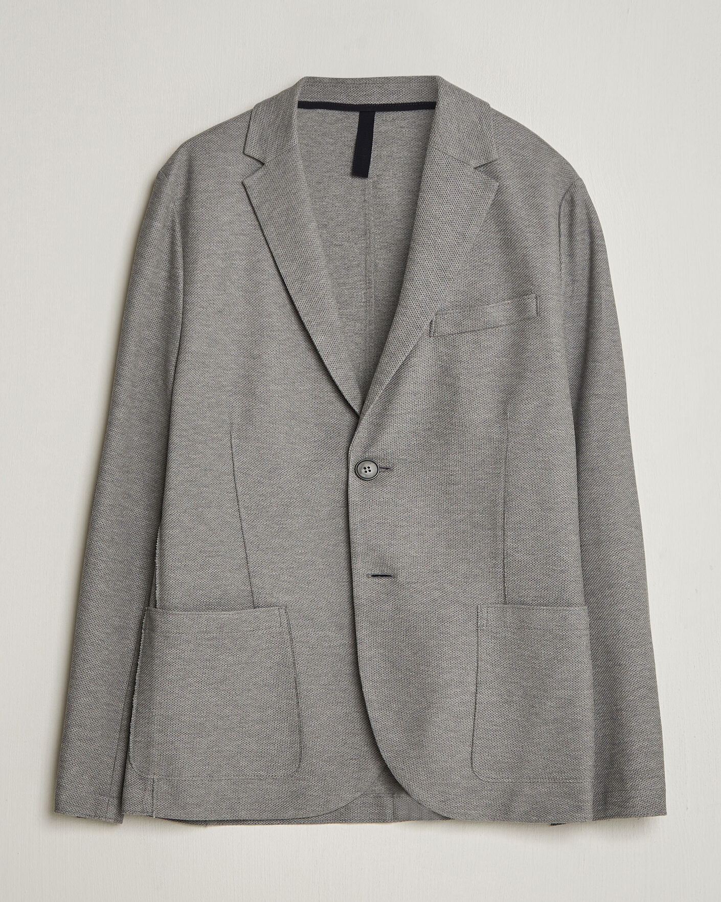 Heren | Blazers | Harris Wharf London | Loro Piana Honey Comb Blazer Light Grey