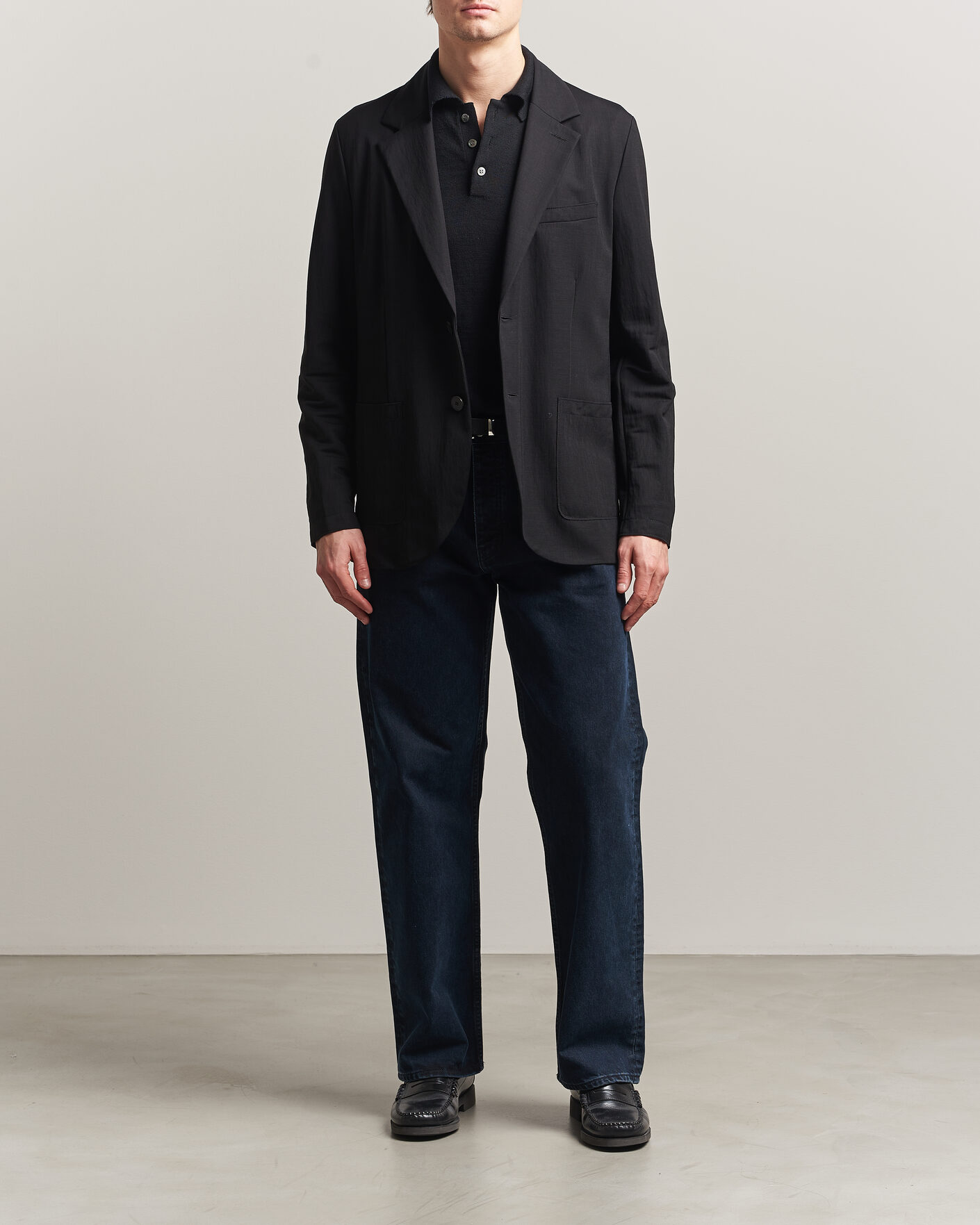 Heren | Blazers | Harris Wharf London | Rayon Travel Blazer Black