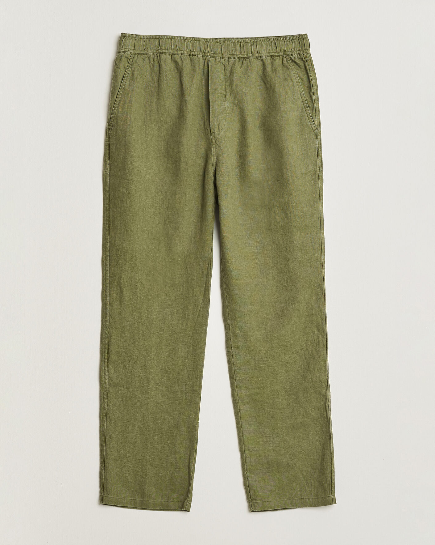 Heren | Broeken | Samsøe Samsøe | Jabari Linen Drawstring Trousers Burnt Olive