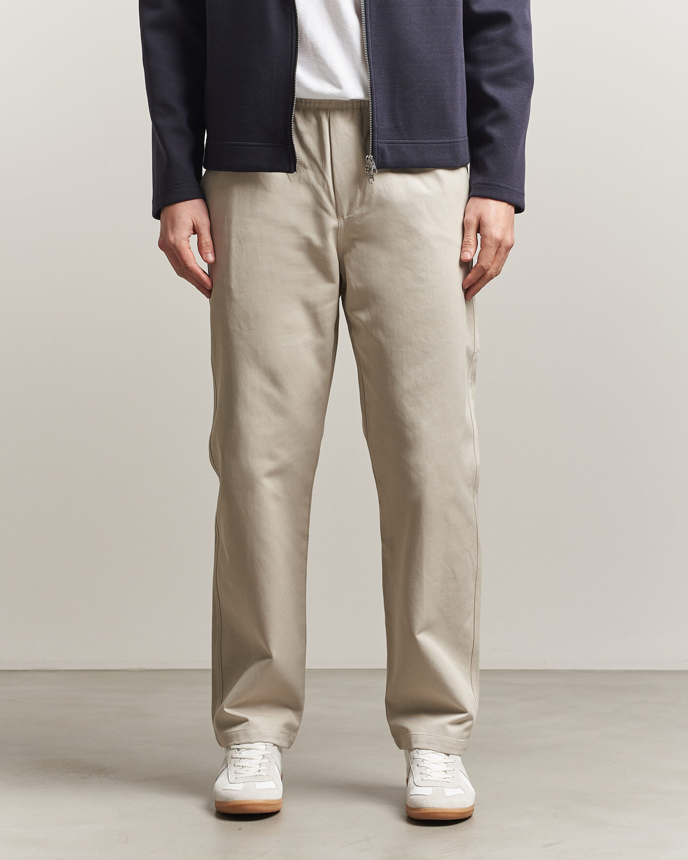 Heren | Broeken | Samsøe Samsøe | Jabari Cotton Drawstring Trousers Moonstruck