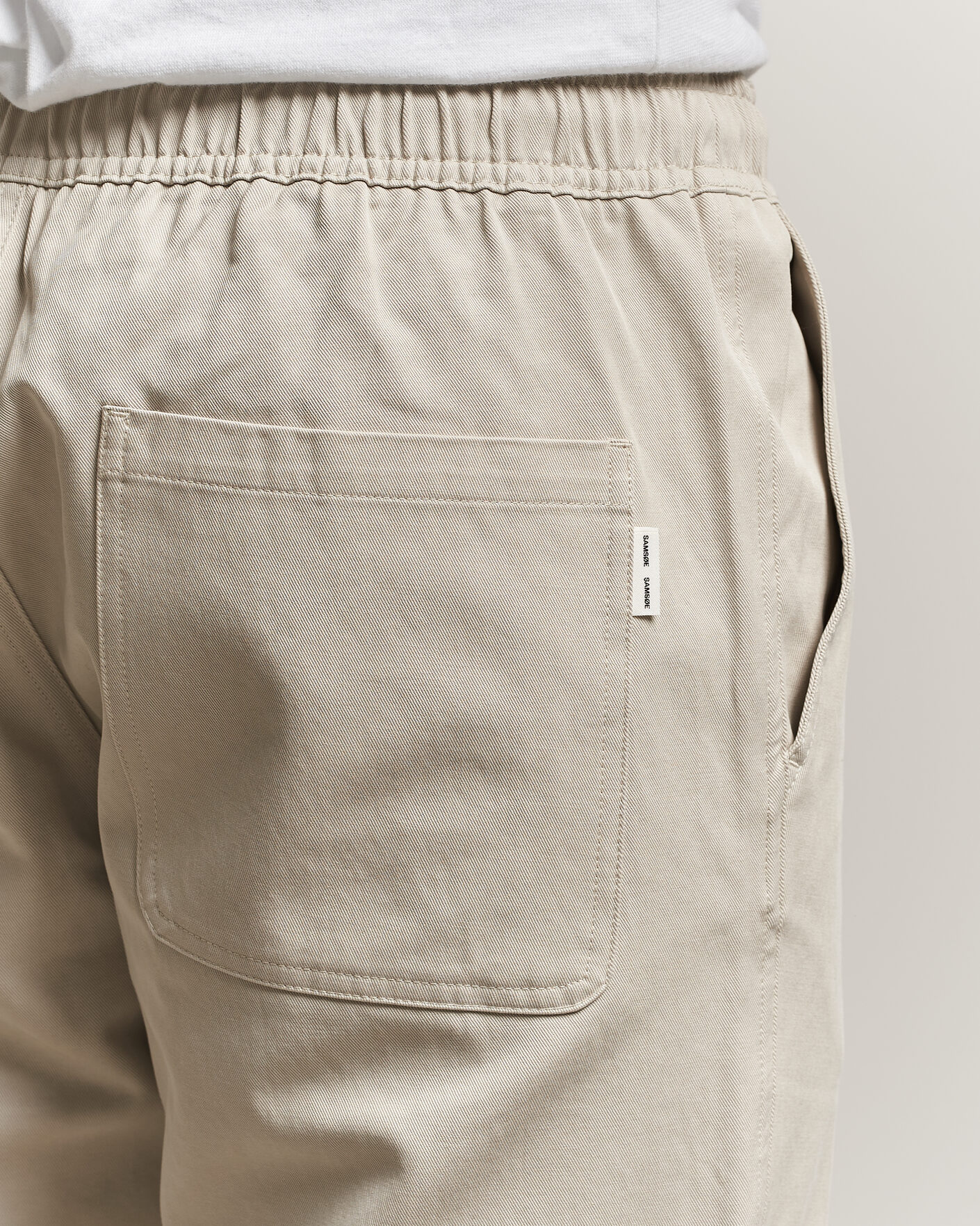 Heren | Broeken | Samsøe Samsøe | Jabari Cotton Drawstring Trousers Moonstruck