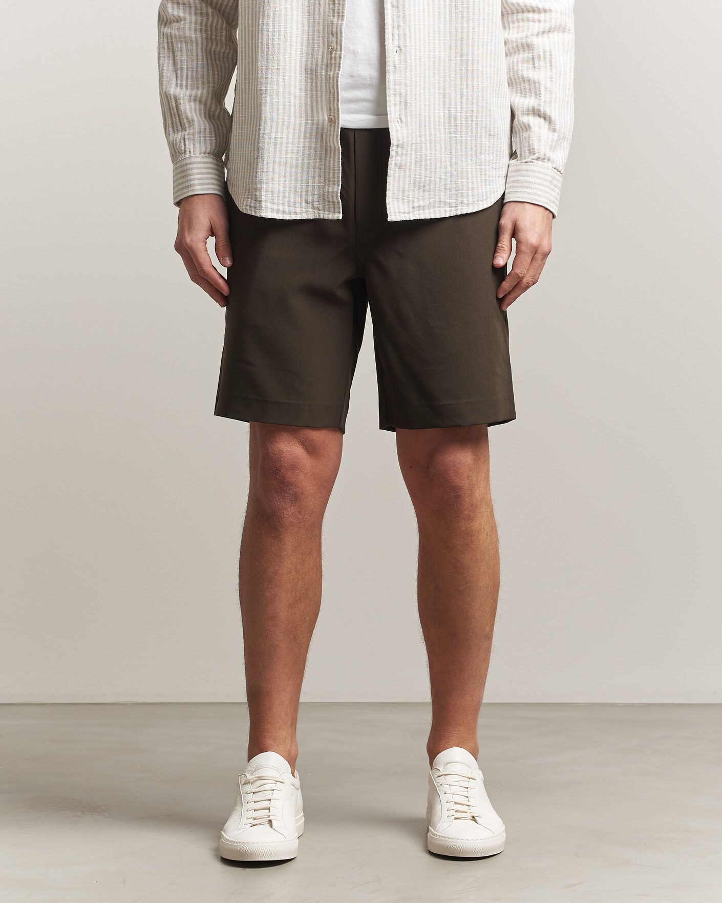 Heren | Korte broek | Samsøe Samsøe | Smith Drawstring Shorts Black Olive