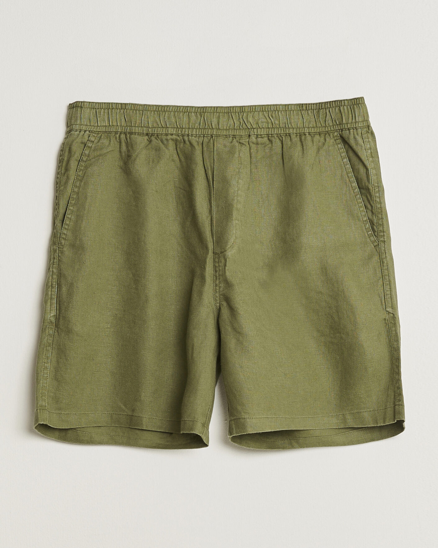 Heren | Korte broek | Samsøe Samsøe | Jabari Linen Drawstring Shorts Burnt Olive